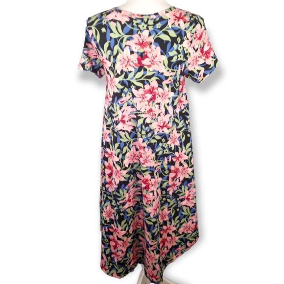 LULAROE PINK FLORAL HI-LO DRESS SZ. XS EUC - Picture 5 of 7